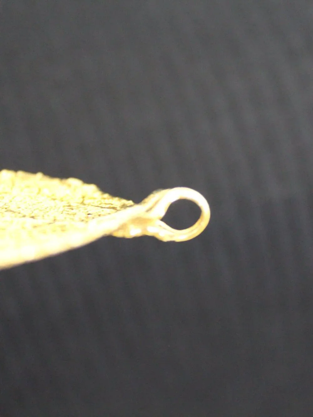 Gold Aspen Leaf Pendant Real Leaf‎ Style Statement Pendant 1.75”